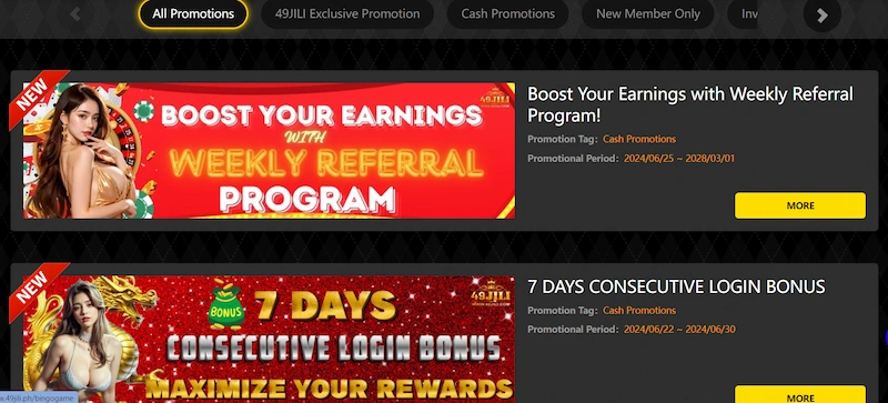 Many attractive promotions